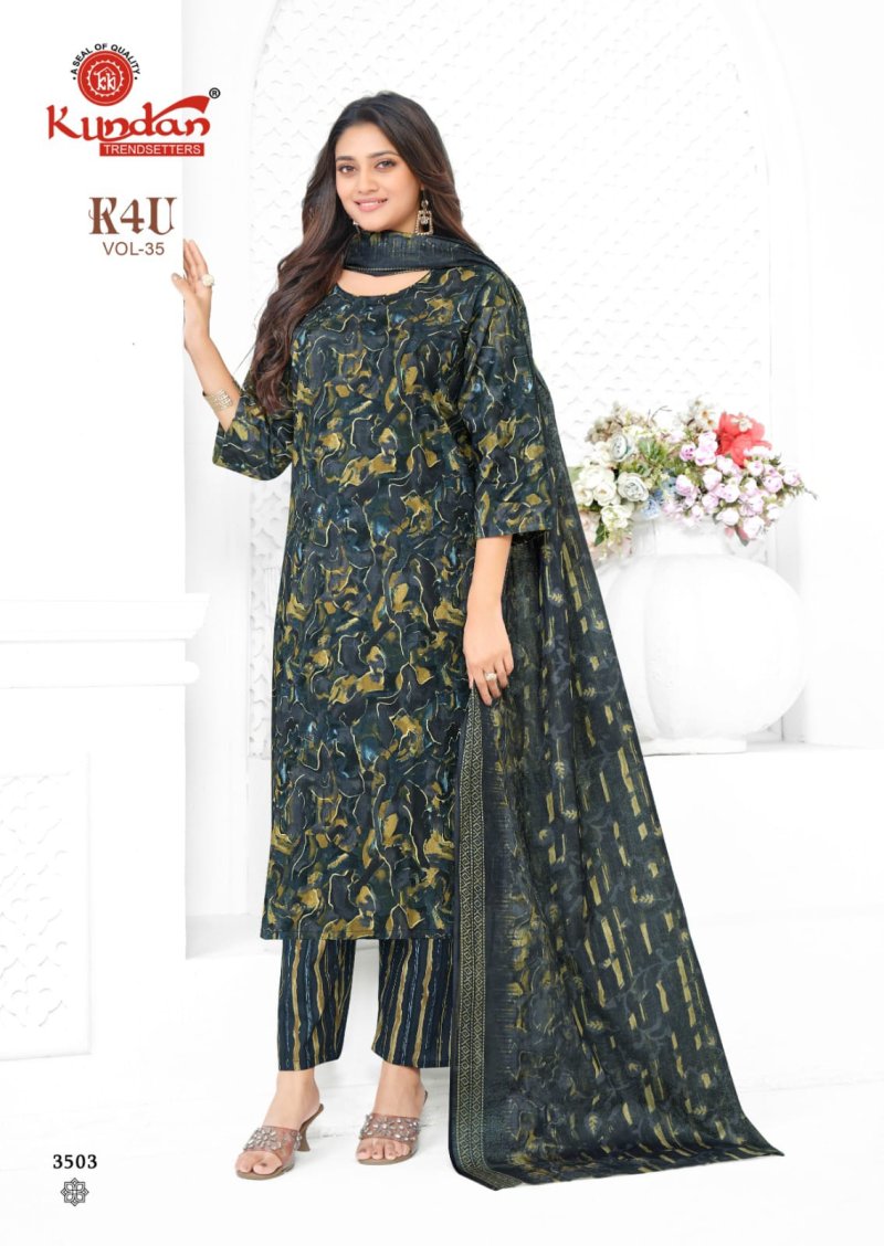 k4u Vol 35 By Kundan Pure Cotton Printed Readymade Dress